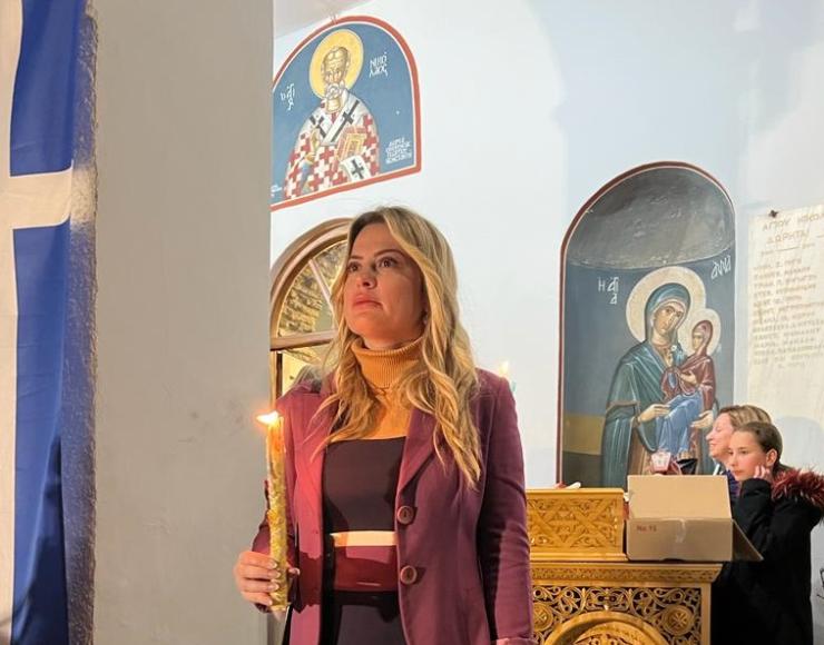 Η υποψήφια βουλευτής Όλγα Πολίτη στην Άνδρο 