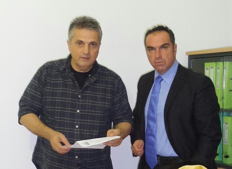 Ο Ιωάννης Φλεβάρης στο πυρηνελαιουργείο της Ρόδου