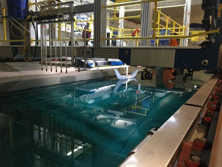 Δοκιμές πλεύσης ομοιώματος πλοίου Στρόφιλα Άνδρου