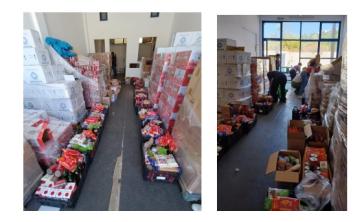 Διανομή προϊόντων από το Κοινωνικό Παντοπωλείο Τήνου