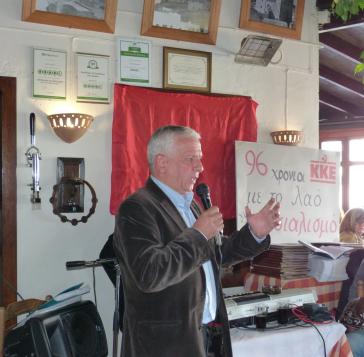 Επίσκεψη Δ. Κουμπούρη στη Θήρα για τα 96 χρόνια ΚΚΕ