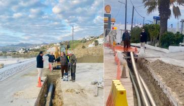 Επίσκεψη του δημάρχου στα έργα που υλοποιεί η ΔΕΥΑΜ