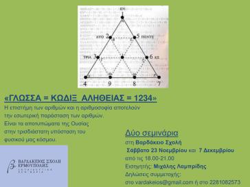 Σεμινάριο επιστήμης των αριθμών και αριθμοσοφίας